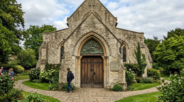 Church of St. Jerome — Sacred Architecture and Liturgical Design 1 Gothic stone entrance and relief portal of the Church of St. Jerome (AI Generated Image)